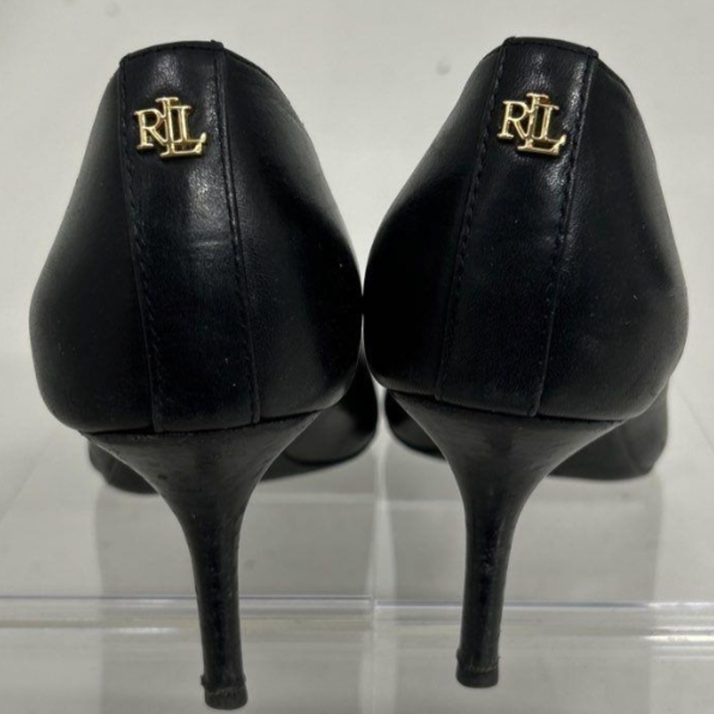 Ralph Lauren Black Leather Heels - Picture 4 of 4